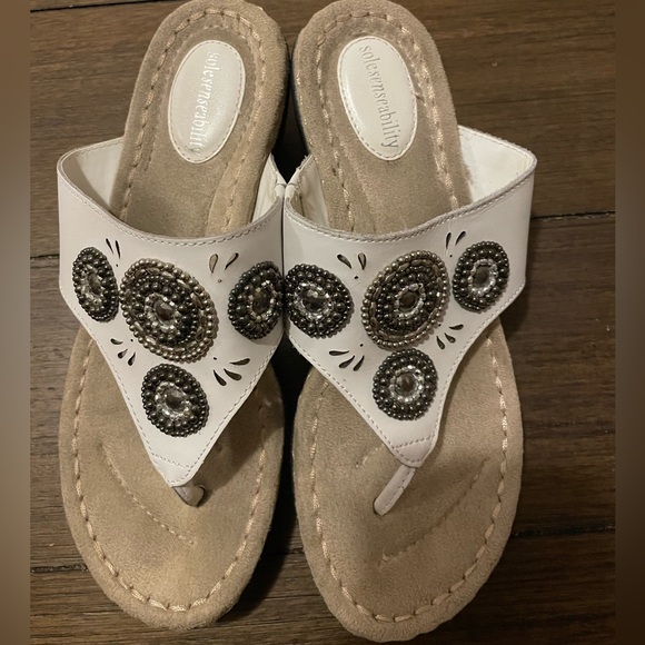 Sole Sensibility Beaded Sandals - Picture 2 of 9